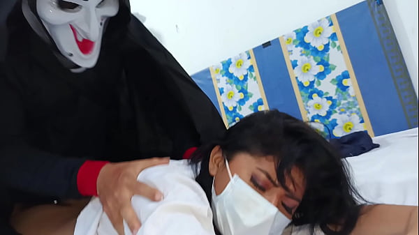 Damn darkness stalks me on Halloween! A horrifying dark entity chases me and traps me to do cursed and inappropriate things. Painful but delicious anal sex.