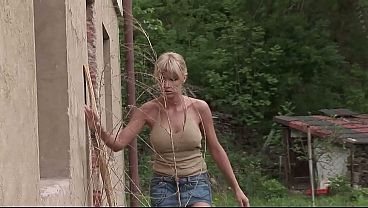 blonde teen slut hard anal sex with three big cocks